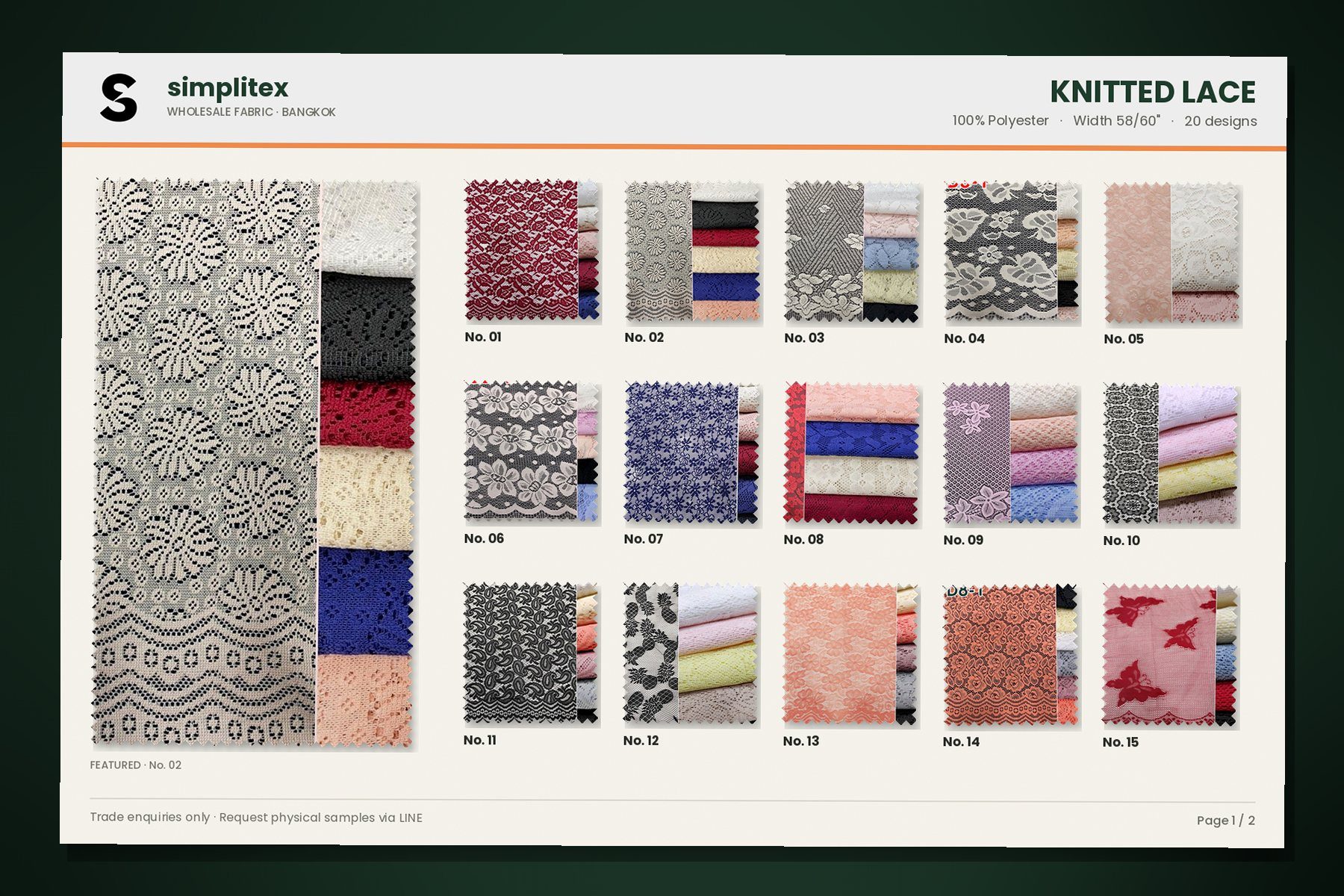 Knitted Lace sample book